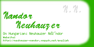 nandor neuhauzer business card